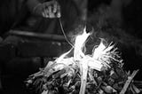 Sri Sai Aascharyanandha performing fire rituals at shambavi peetam