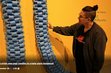 How this artist uses pool noodles to create giant beadwork