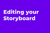 Editing your Toonit Storyboard