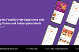 Redefining the Food Delivery Experience with Scheduling Orders and Subscription Meals—UX/UI Case…