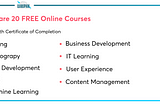 FREE Online Courses with Certifications