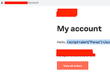Stored xss on account creation