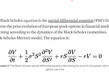 Insight into Black Scholes Equation