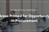 Work-Bench Snapshot: Areas Primed for Opportunity in Procurement