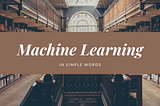 Machine learning — What?