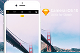Apple Camera App (iOS 10) UI Kit for Sketch