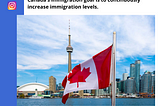 Why does Canada welcome over 400,000 immigrants per year?