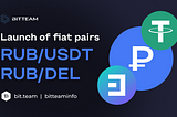 Launch of fiat pairs: RUB/USDT, USD/DEL