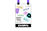 A conference badge for Config 2025