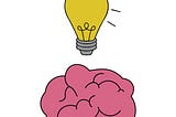 Illustration of a brain and lightbbulb