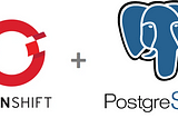 banner image with postgresql and openshift logos