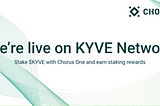 Chorus One announces staking support for KYVE.