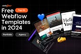 header image of top 10 free webflow templates for 2024