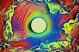 Moon in rainbow