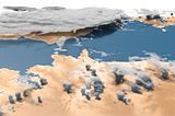 3D snapshot of a weather simulation.