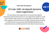 21.3 Lab: SSRF via OpenID dynamic client registration | 2024