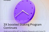 NIMBUS 3X BOOST STAKING PROGRAM CONTINUES