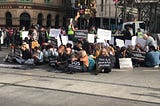 What’s worse then Monday mornings? A Vegan protest on a Monday Morning.