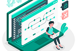 Ilustração de desenvolvimento versionado