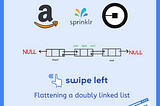 Flattening a linked list-coding question asked by Amazon Dublin, Sprinklr, Uber