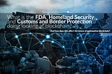 What is the FDA, Homeland Security, and Customs and Border Protection doing looking at blockchain?
