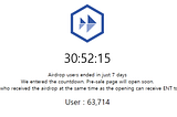 EnterDapp Airdrop End and Pre-sale Countdown Notification