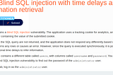 Blind SQL injection with time delays and information retrieval(portswigger)