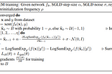 SGLD algorithm