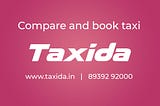 book taxi services in Bangalore with Taxida