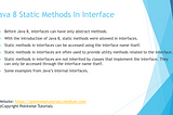 Unlocking Java’s Power: Exploring the Magic of Static Methods in Interfaces!