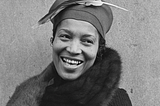 Black and white photograph of Zora Neale Hurston.