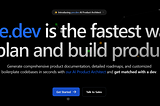 pre.dev hero page