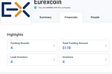 Eurexcoin — Eurexcoin Cap Tops $17 Billion (CrunchBase)