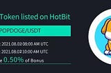 Hotbit will launch POPDOGE (PopDoge Token) on August 2nd, 2021