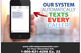 Automatically texts every caller!