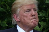 Picture of Trump pucking his lips.