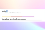 Publish React components as an npm package