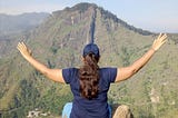 Me enjoying the the view from Little Adam’s Peak in Ella, Sri Lanka