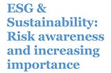 ESG & Sustainability: Risk awareness and increasing importance