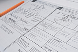 Picture of a sketched wireframe
