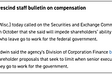 Baldwin to SEC: “We should be cracking down on these government service golden parachutes.”