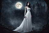 Dark fantasy image: The Moon, The Maiden, The Castle