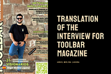 INTERVIEW FOR TOOLBAR MAGAZINE