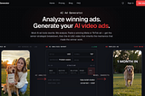 AI Ad Generator dashboard showing how to analyze winning competitor ads and clone high-converting AI video variations for dropshipping.
