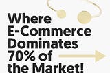 Wo E-Commerce den Marktz zu 70 % dominiert. Daneben ist ein Armreifen aus Gold zu sehen.