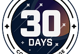 A badge, representing the 30 days of Postman coding challenge