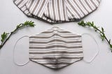 Artistic photograph of cloth face masks.