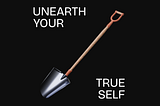 3D Shovel and text