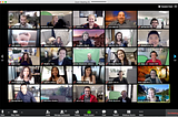 Several participants on a video conference in Zoom
