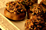 Blue Bacon Stuffed Mushrooms